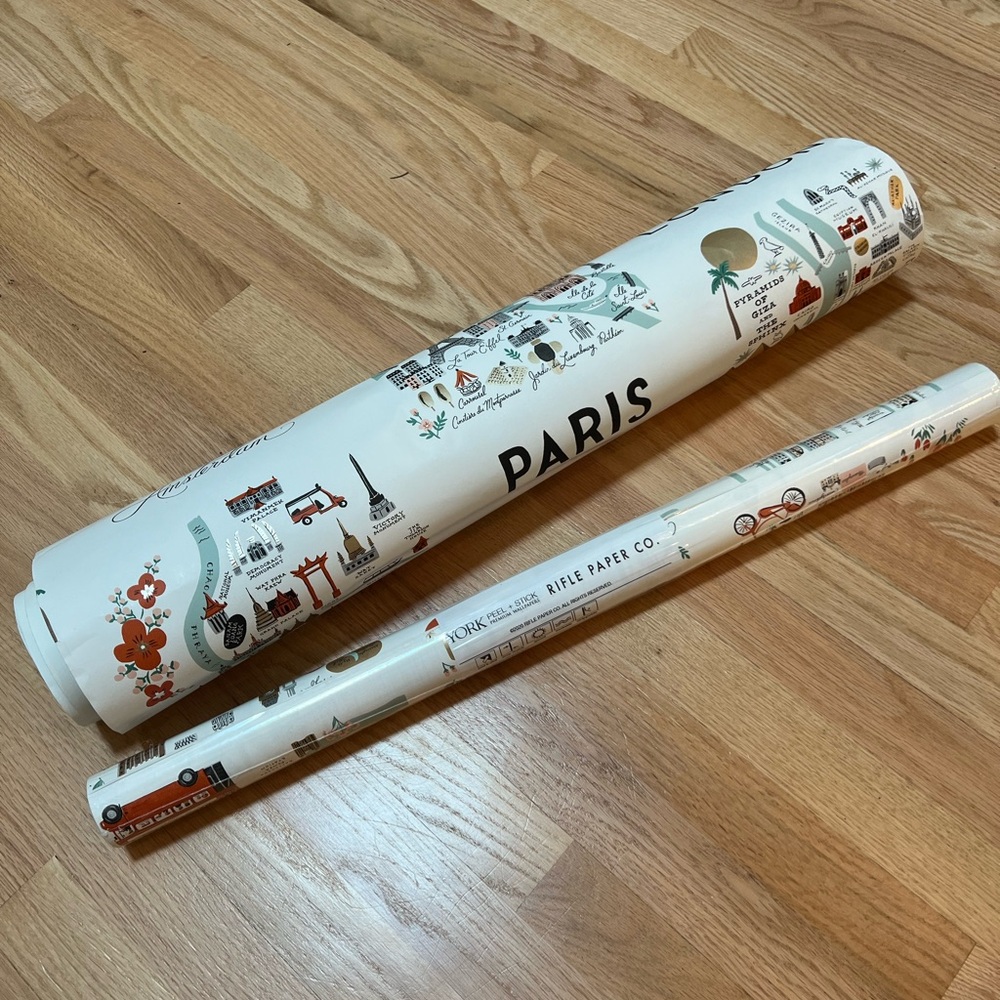 Rifle Paper Co City Maps Peel and Stick wallpaper in Mint